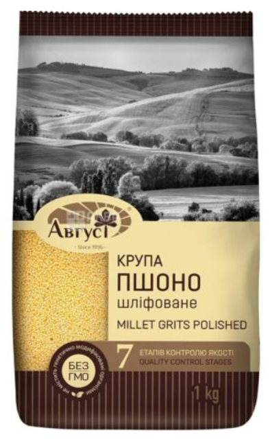 Крупа Пшоно Август шліфоване 1кг